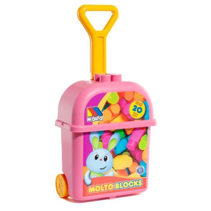Moltó Pink Block Trolley - MOLTO - Moltó Pink Block Trolley - Pink - Child - Toy