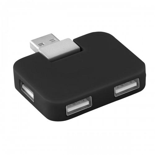 MidOcean Square ABS Plastic 4 Ports USB Hub