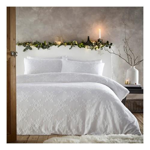 Furn Tufted Cotton Snowflake Duvet Cover Set