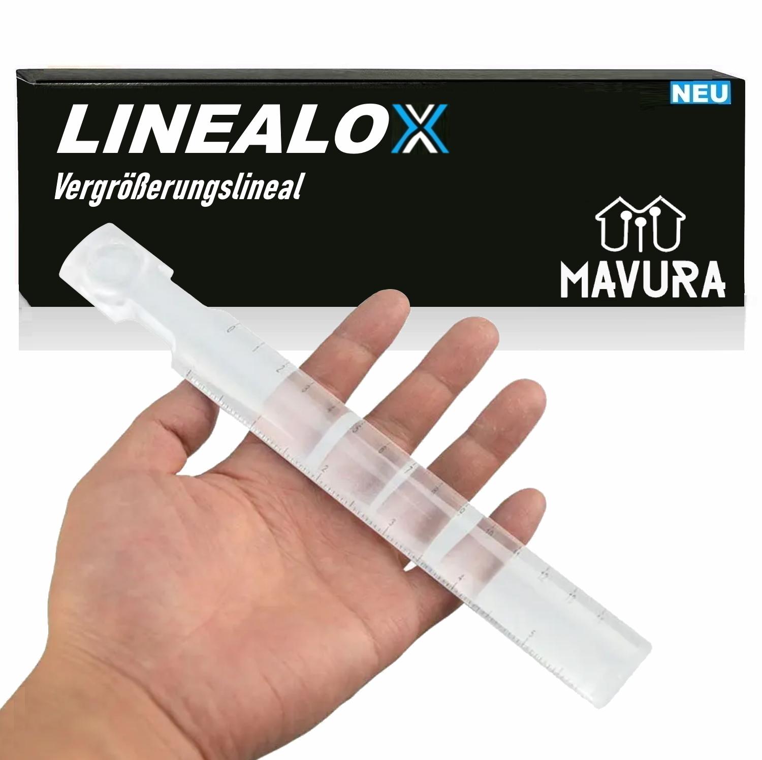 LINEALOX Reading Ruler Reading Stick Reading Aid Magnifying Ruler Magnifying Ruler Lp-2+4x
