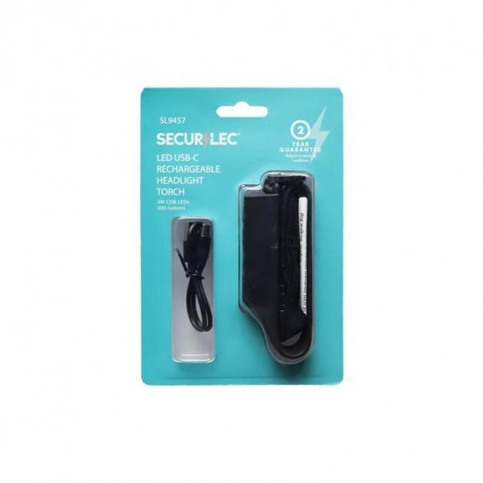 Securlec Rechargeable USB Head Torch