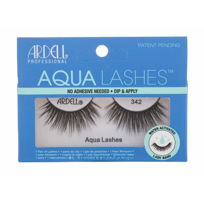 False Eyelashes - Ardell - Aqua Lashes 342 - Black - Quick Application - Glue-Free