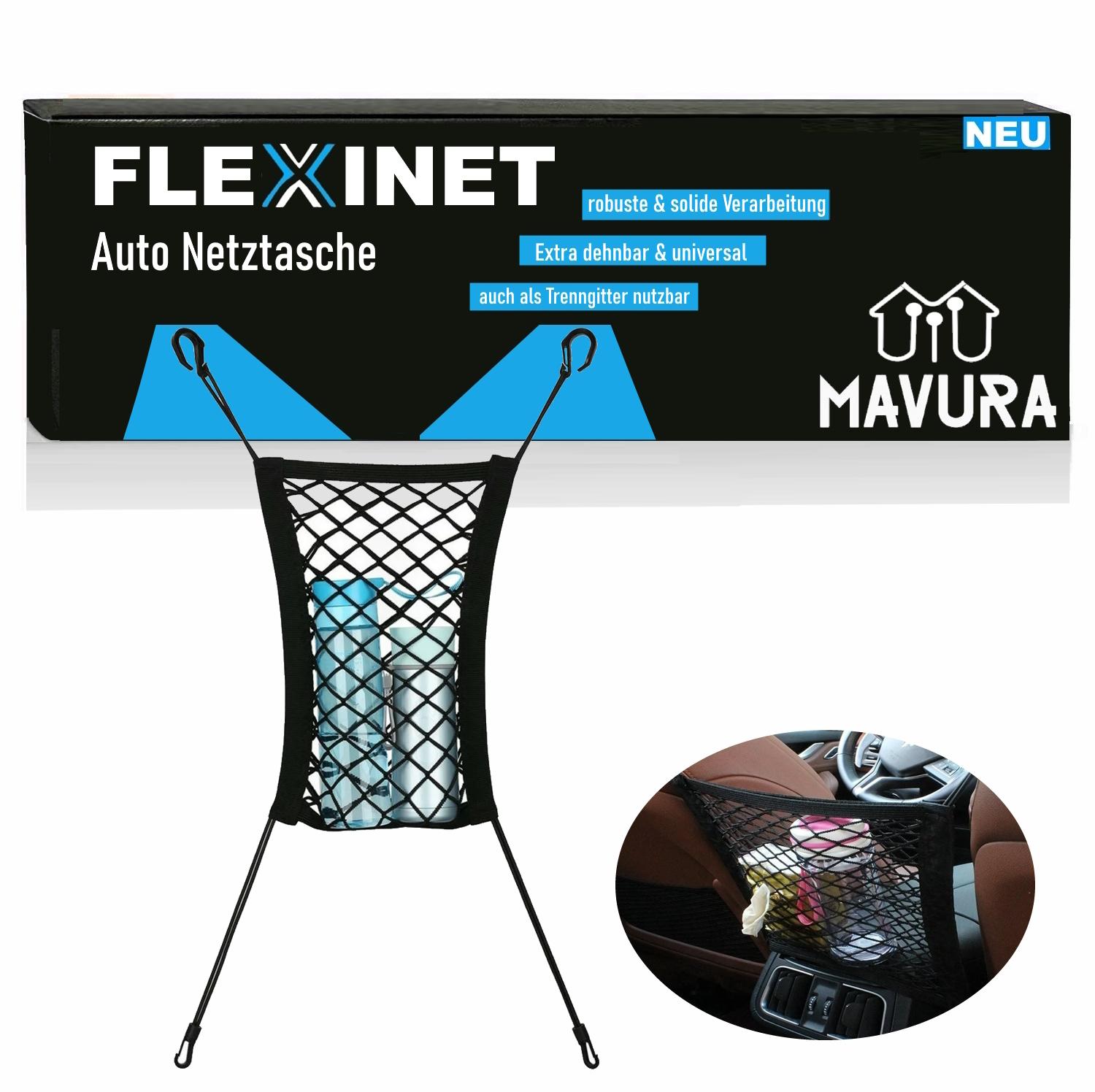 FLEXINET Car Net Bag Storage Net Organizer Protective Net Partition Dog Car