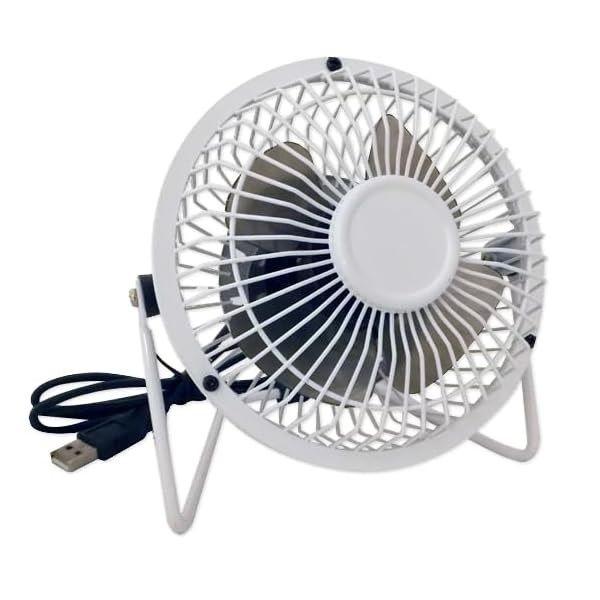 White Tilting Fan for Pastel Green USB Port