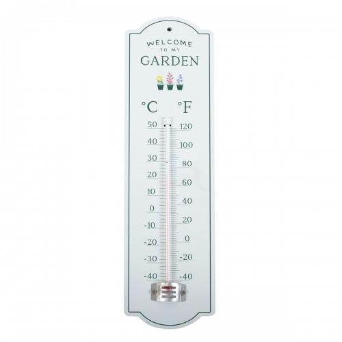 Something Different Welcome To My Garden Metal Wall Thermometer
