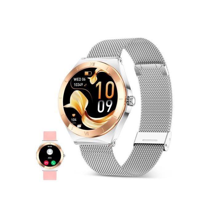 Smartwatch - KSIX - Lya Pink - 1.19" AMOLED - 2 Interchangeable Straps - 5 Days Battery Life