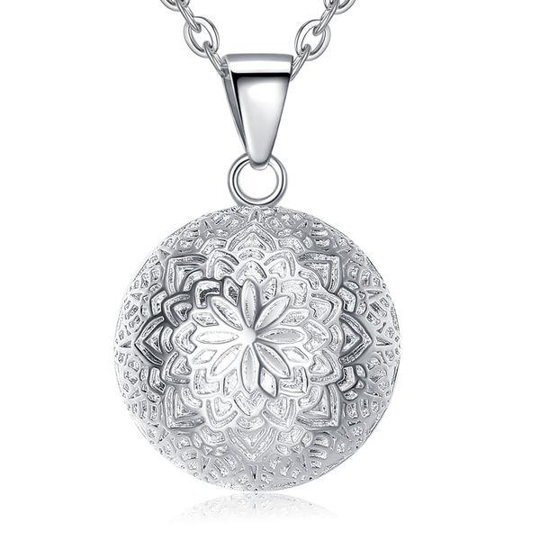 Pregnancy Bola Necklace Daisy Flower Silver Color