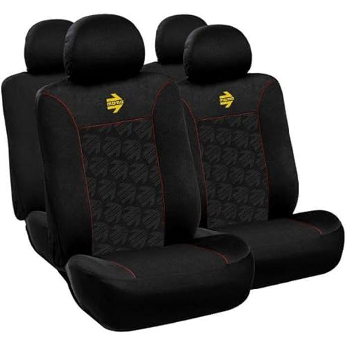 Seat Covers - MOMO - Young - Black/Red - Polyester - Universal