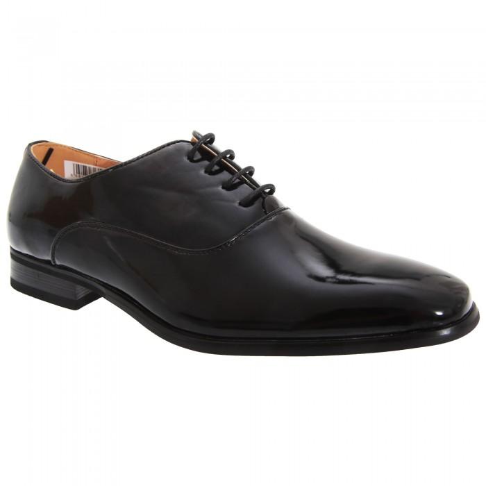 Goor Mens Patent PU With Leather Lining Lace-Up Oxford Tie Dress Shoes