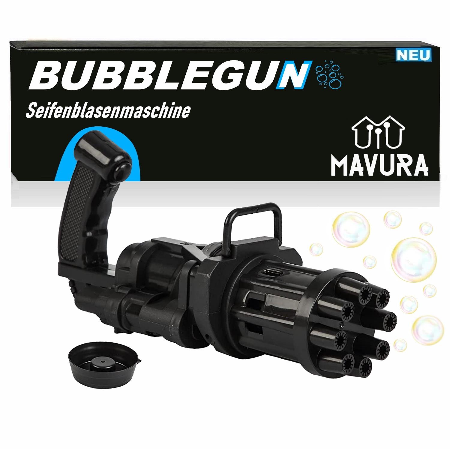 BUBBLEGUN Soap Bubble Machine Soap Bubble Gun Soap Bubble Gun Black