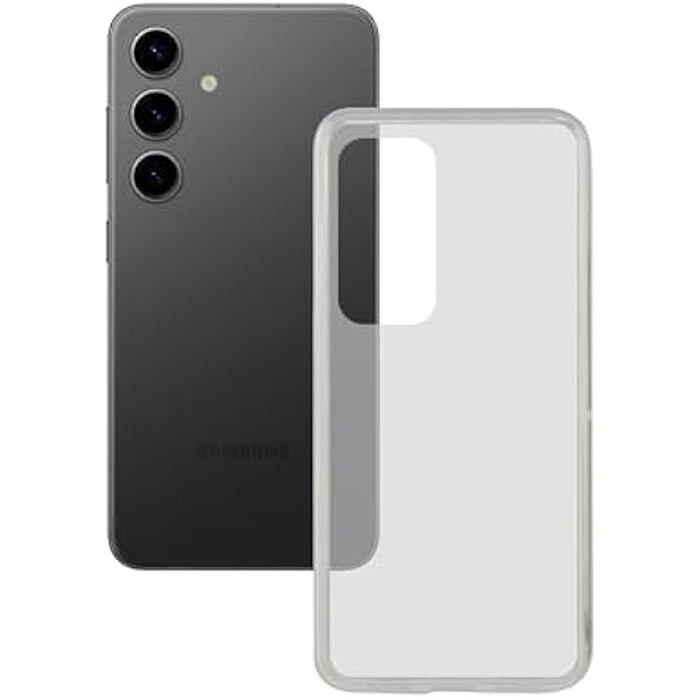 KSIX Smart Your Tech Soft Transparent Case for Galaxy S24, Anti-fingerprint, Resistant, Lightweight, Compatible with the