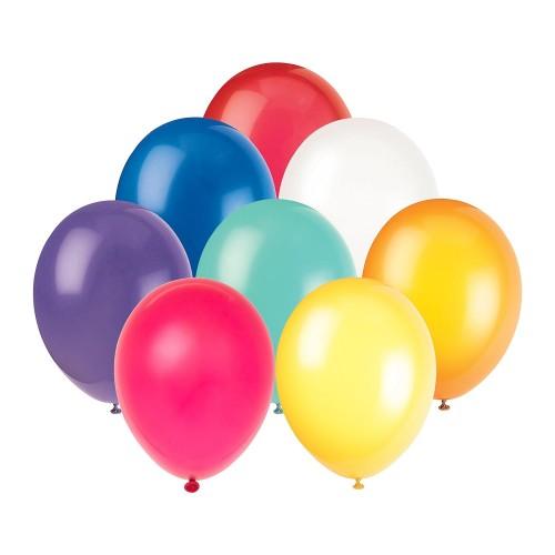Unique Party Latex Plain Balloons (Pack of 72)