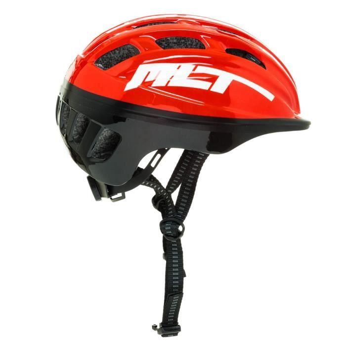 MOLTO Kids Sports Helmet - Red - PVC Shell & Absorbent EPS Foam Liner - Size S 48-52cm