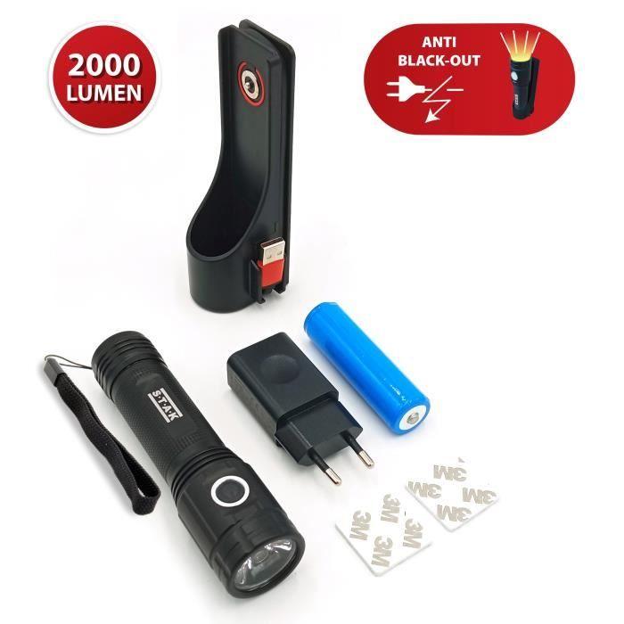 Flashlight - STURM - 20W LED Torch - USB Rechargeable - Range 400m - Battery Life 180min