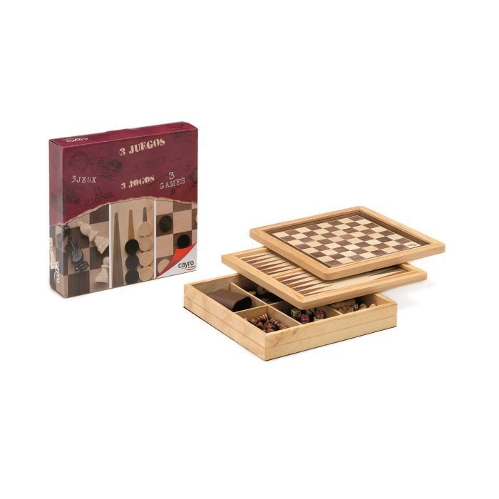 Checkers, Chess and Backgammon Game Set…