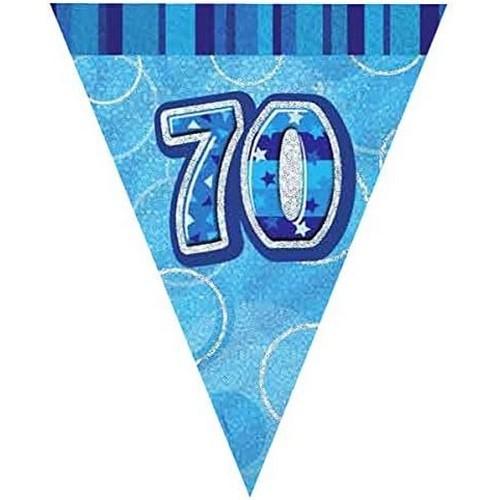 Unique Party Foil Glitz 70th Bunting