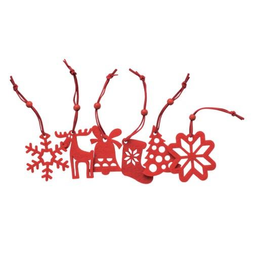 MidOcean Red Felt Christmas Tree Decoration Set