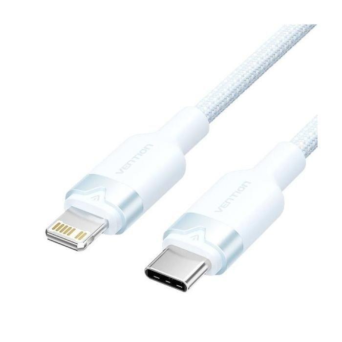 Cable USB Type-C Lightning Vention LALSH- USB Type-C Male - Lightning Male- 27W- 480Mbps- 2m- Blue