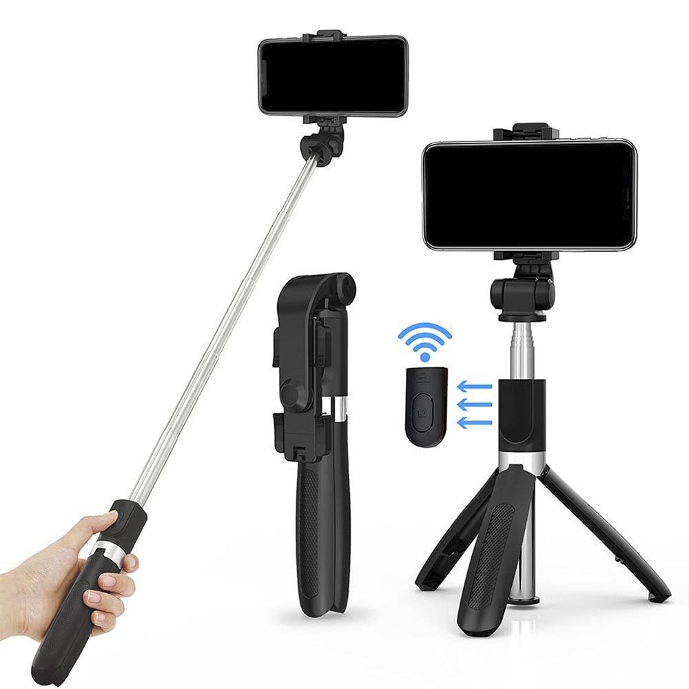 Portable Bluetooth Selfie Stick Telescope Tripod Stand for Smartphone