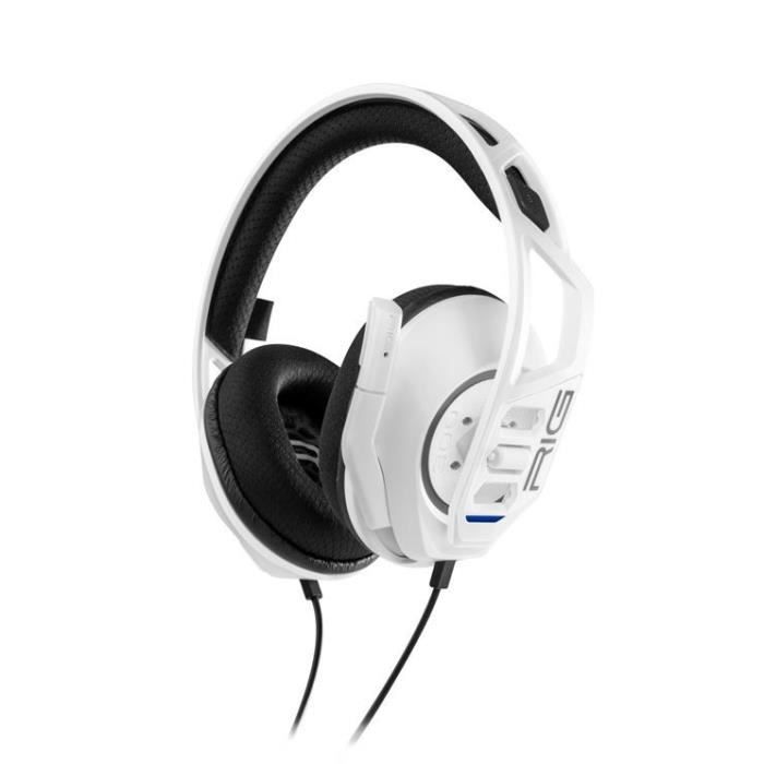 Gaming Headset - Nacon - RIG 300 PRO HS - Wired - White - On-ear