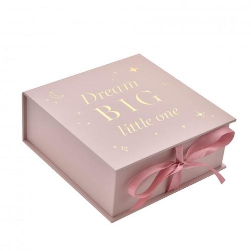 Baby Keepsake Box Dream Big Pink