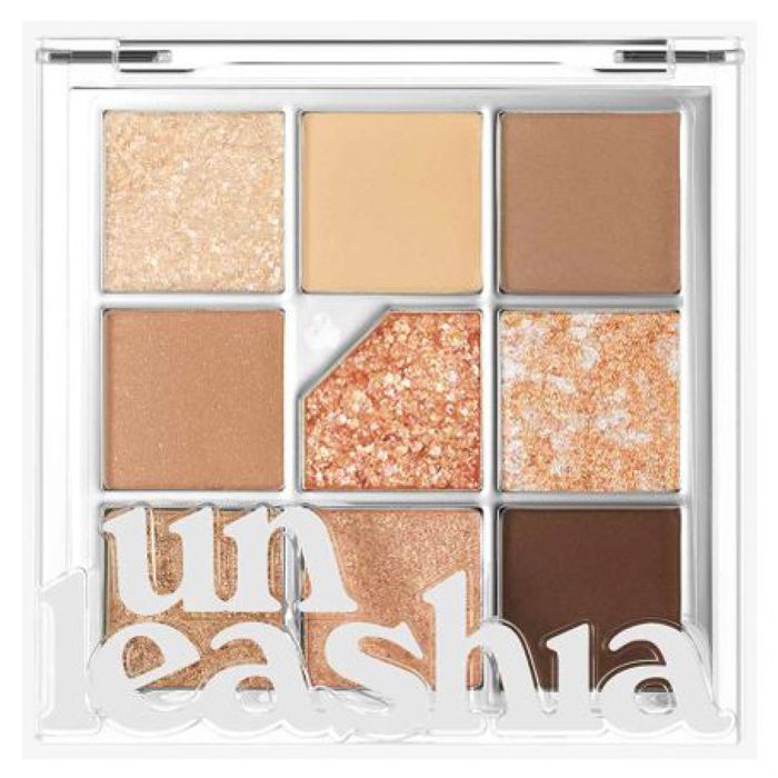 -Unleashia Glitterpedia Eyeshadow Palette 9 Colors (Tint : All Of Brown)