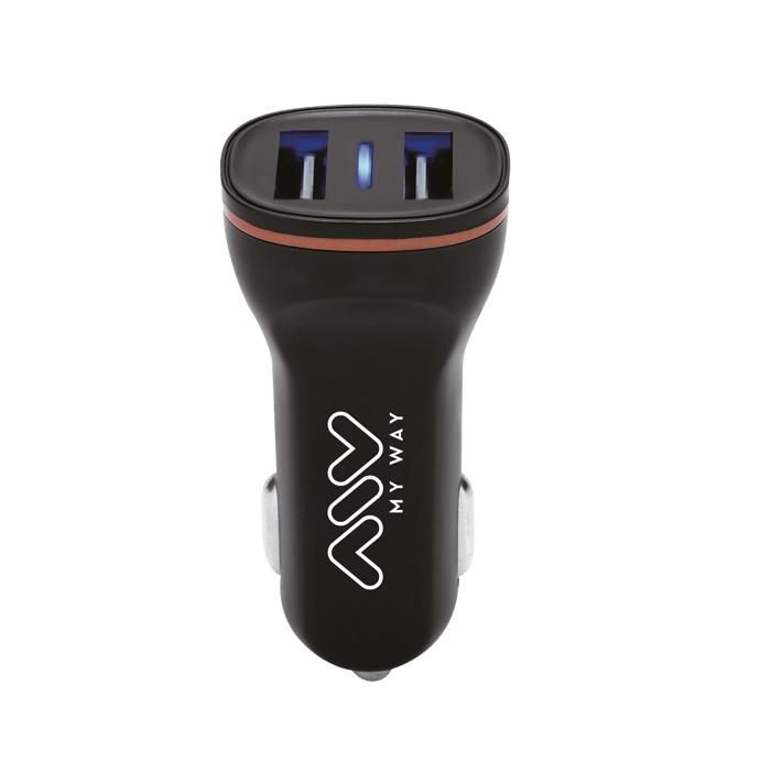 Car Charger - MYWAY - LL-C038 - 15W - 2 USB A - Fast Charging