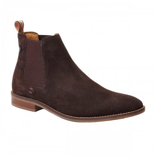 BASE LONDON Mens Virgil Suede Chelsea Boots