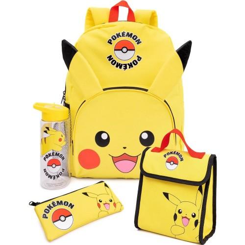 POKEMON Pikachu Lunch Bag And Backpack Set (Pack Of 4)