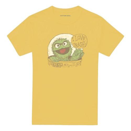 Sesame Street Unisex Adult I Love Trash T-Shirt