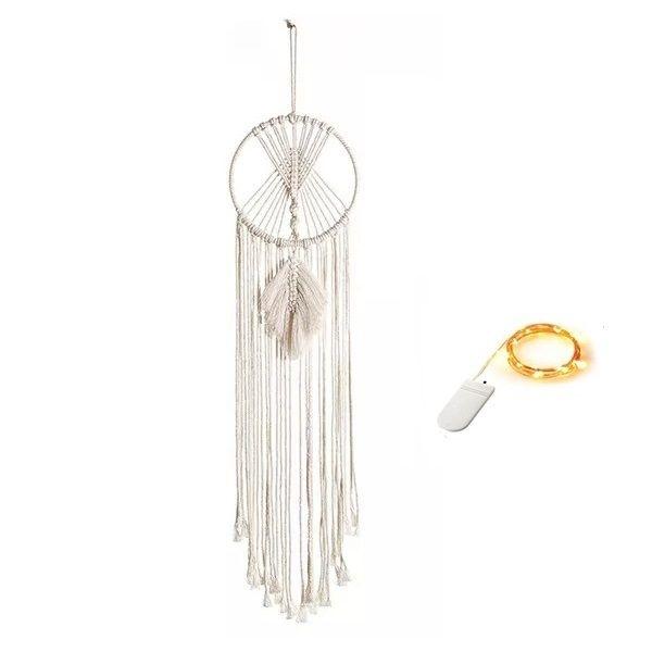 Dream Catcher Macrame Leaf Garland LED Sensor Dream Catcher