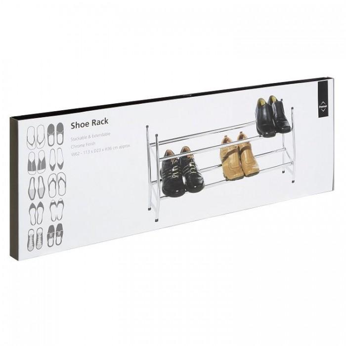 Chrome Shoe Rack Extendable
