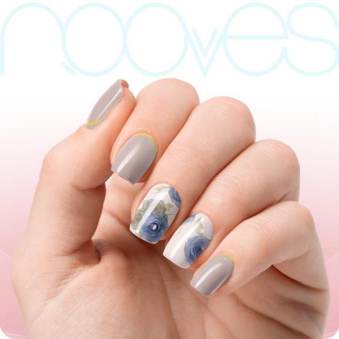 Premium Pre-Cured Gel Nail Stickers - Elegant Floral - NOOVES