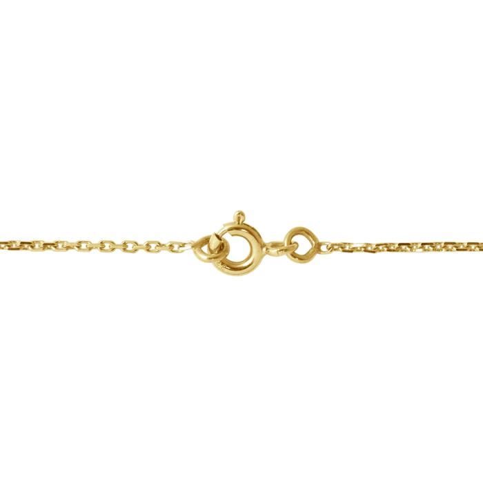 Channel - LEA &; ARTHUR - Large Model - 375 Yellow Gold - Length 35 Cm - Forçat Mesh