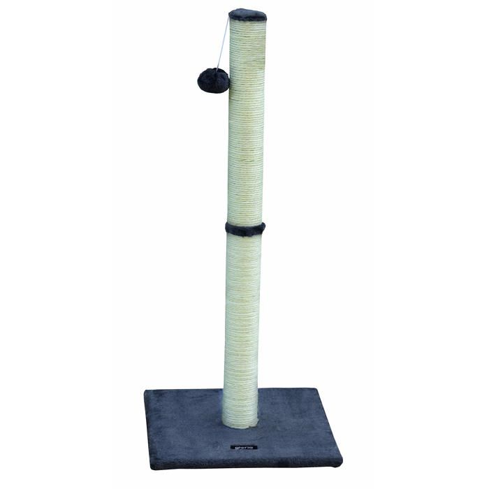 Cat Scratching Post - GLORIA THE BEST FOR YOUR BEST FRIEND - Play Center - Sisal - 36x36x81.5 Cm - Grey - Ball Included