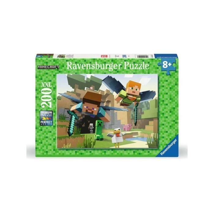 XXL Puzzle - RAVENSBURGER - Minecraft Animal Adventures - 200 Pieces - Multicolor - For Children 8-12 Years