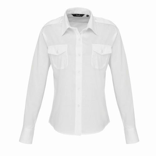 Premier Womens/Ladies Long-Sleeved Pilot Shirt