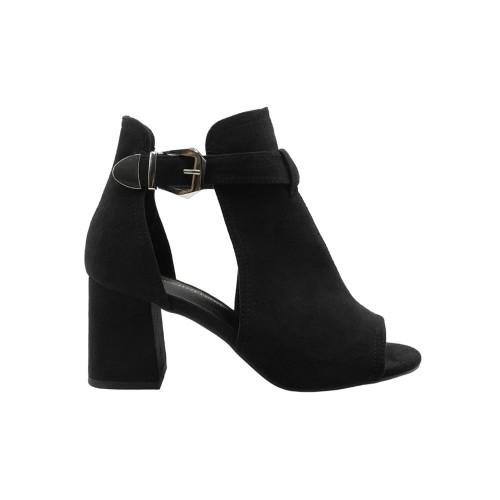 Where's That From Womens/Ladies Lisa Suede Open Toe Block Heel High Heels