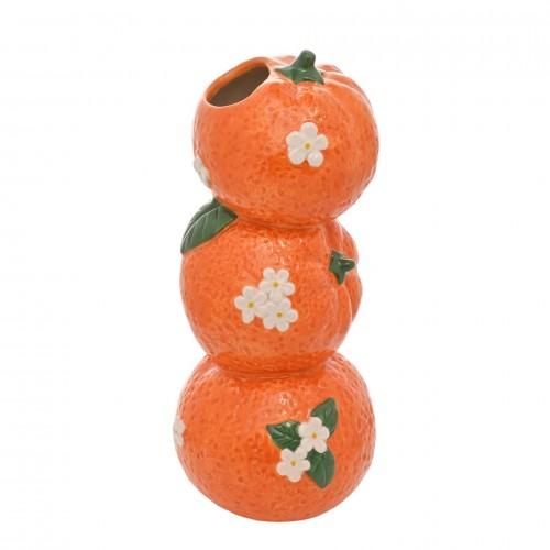 Hestia 21cm Triple Orange Vase