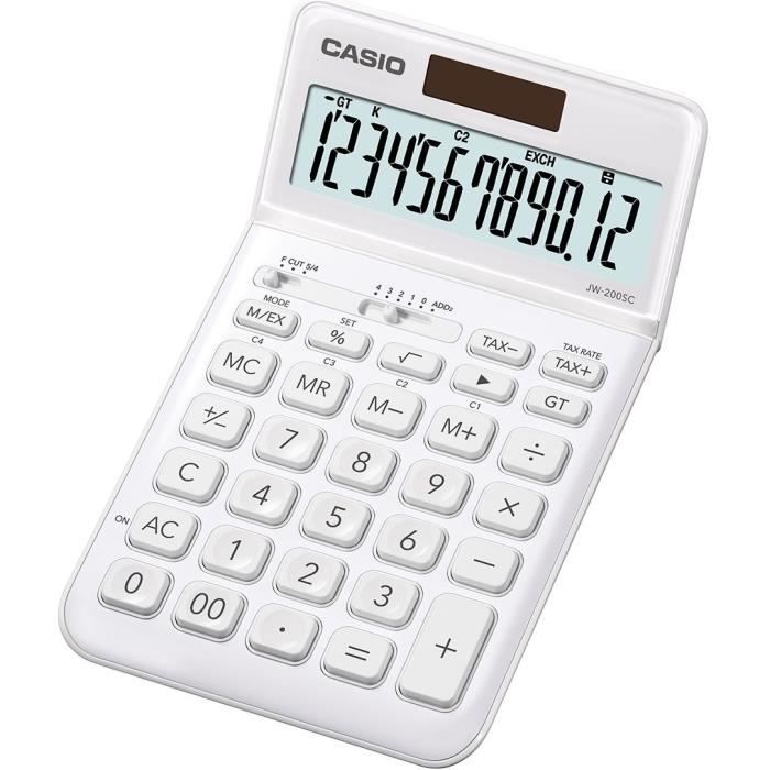 CASIO Desktop Calculator JW-200SC-WE-S-EP White