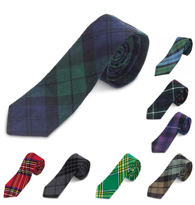 Scottish Tartan Neck Tie For Men Traditional Highland Attire