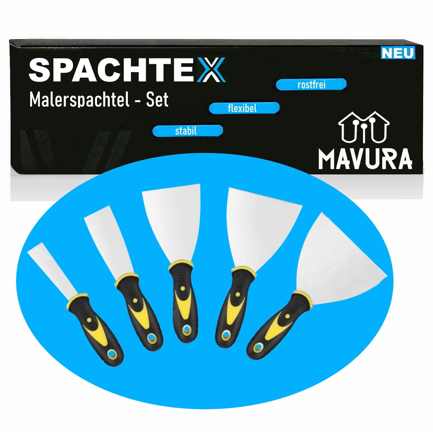SPACHTEX Spatula Set Stainless Steel Painter's Spatula Drywall Spatula Surface Spatula