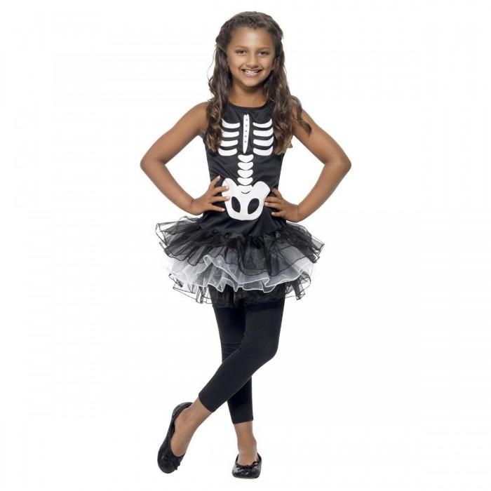 Smiffys Girls Skeleton Costume Tutu Dress