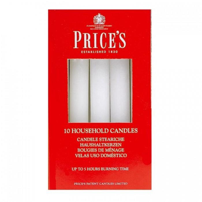 Prices Household Candles White 10pk
