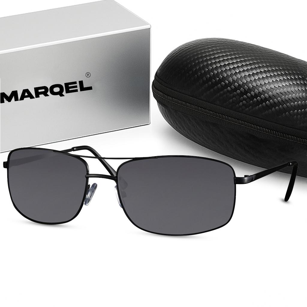 MARQEL Premium Aviator Sunglasses for Men L6131 – UV400 Protection with Stylish Hard Case