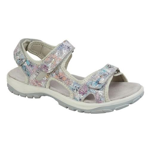 Mod Comfys Womens/Ladies Floral Leather Sports Sandals