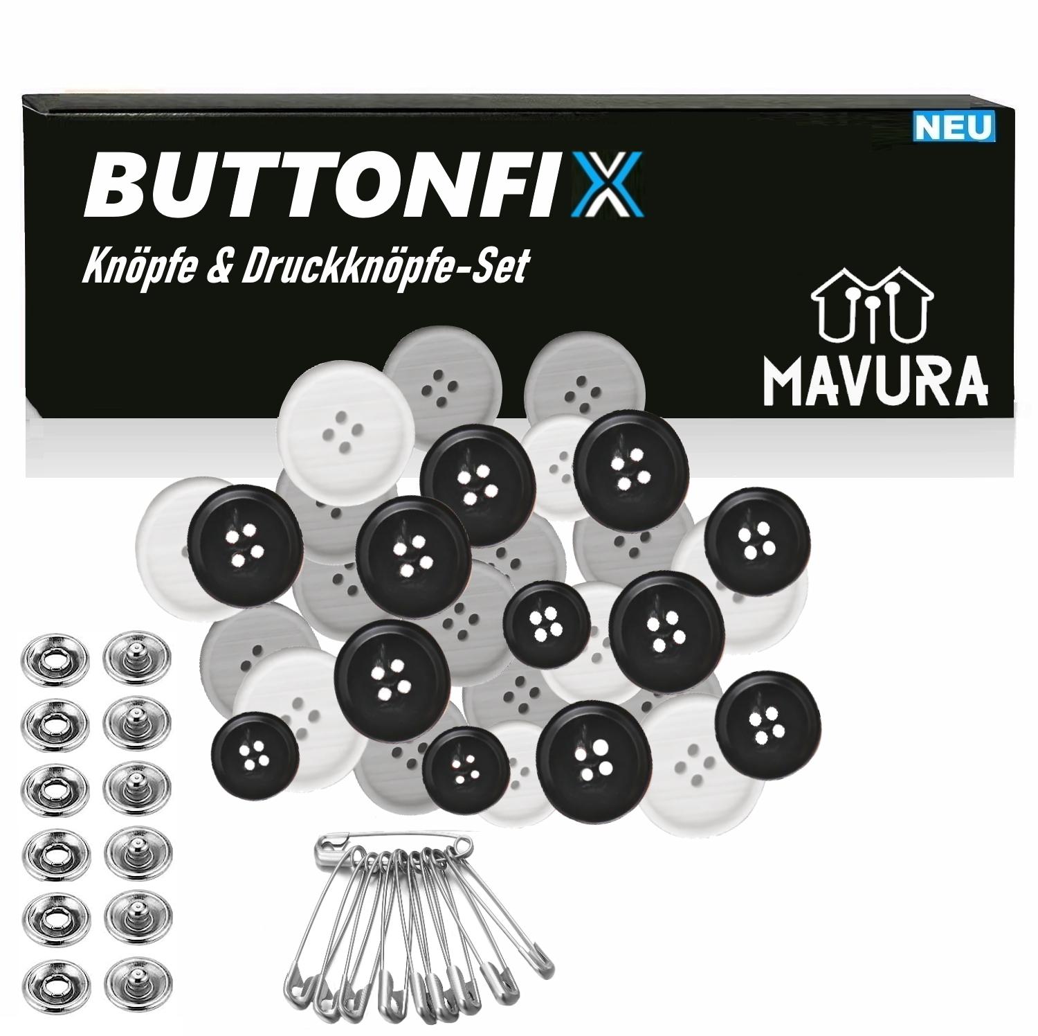 BUTTONFIX Buttons Set Snap Fasteners Button Brass for Sewing Leather Clothing Jackets