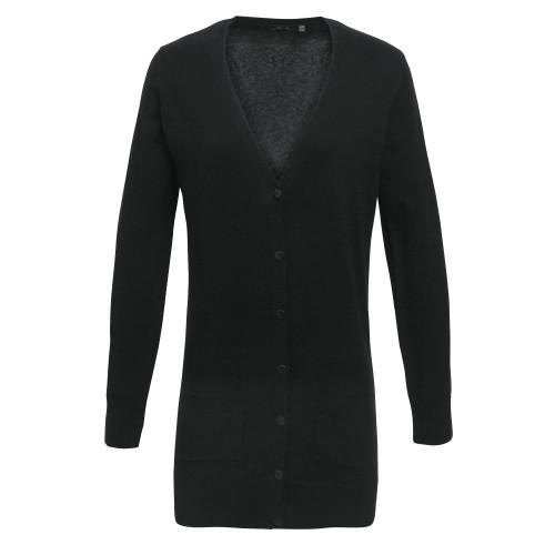 Premier Womens/Ladies Longline V Neck Knitted Cardigan