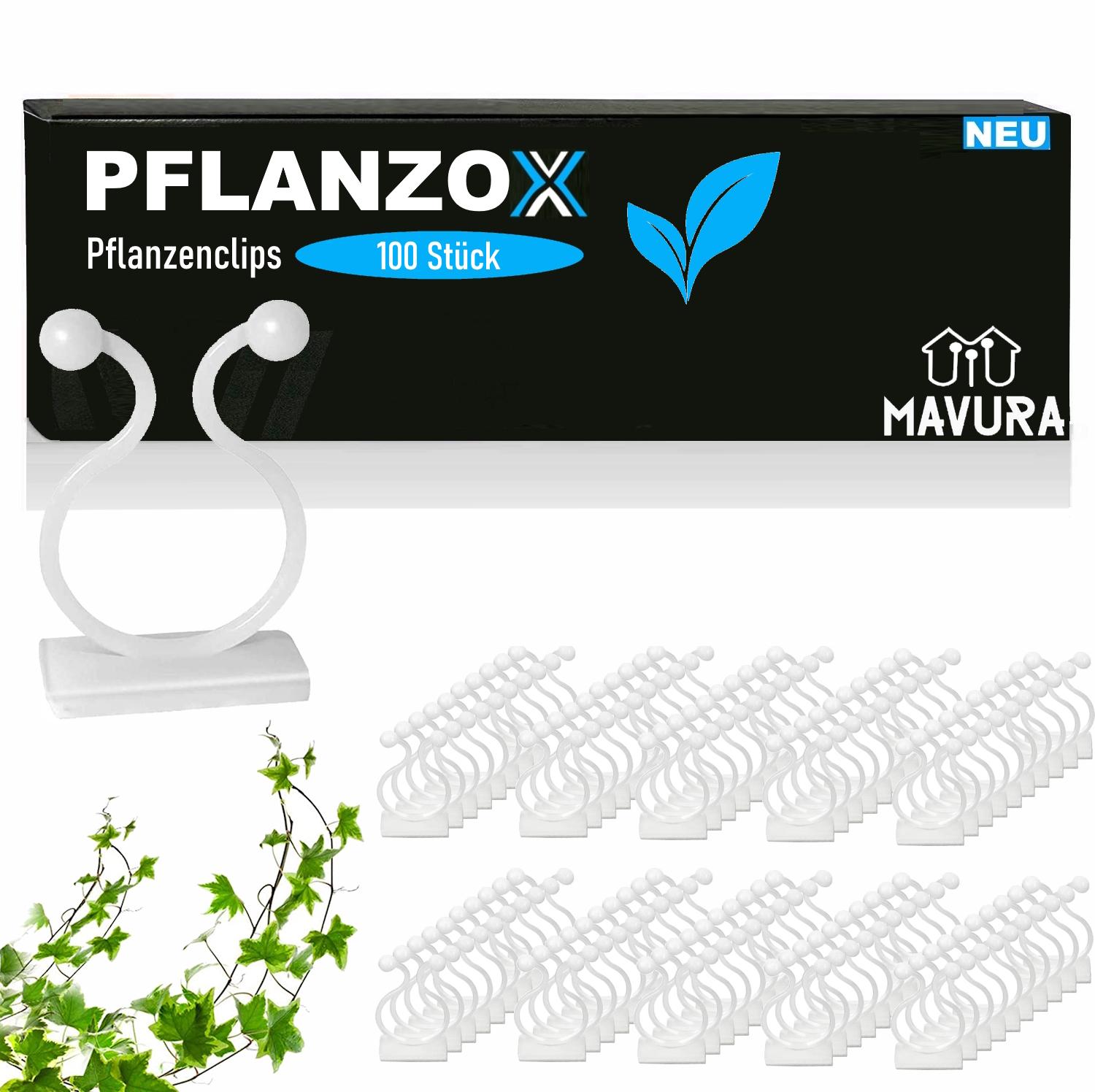 PFLANZOX Plant Clips Plant Clamps Trellis Support Plants Tomato Clips 100 Pcs