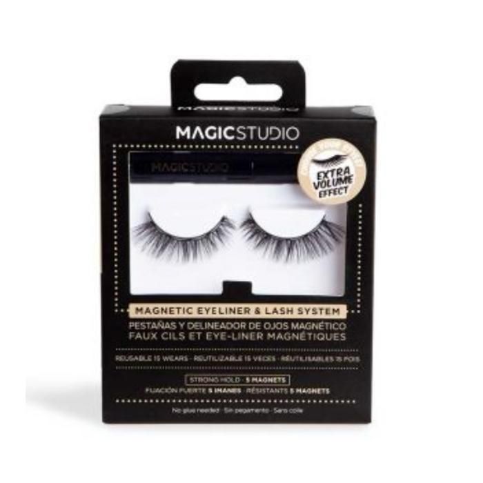 Magic Studio Extra Volume Effect False Eyelashes &; Magnetic Eyeliner